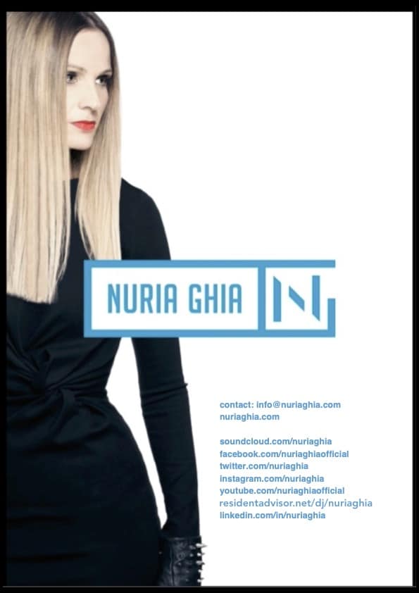 Contact Nuria Ghia – Bookings 2025 | Techno Artist & DJ